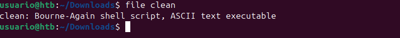 El archivo 'clean' es un shell script