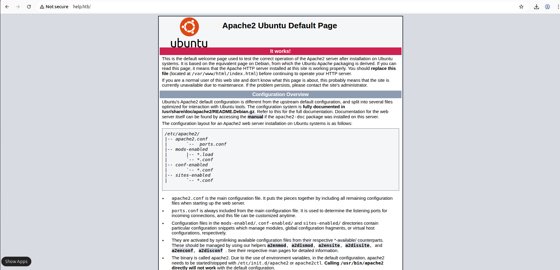 Apache default